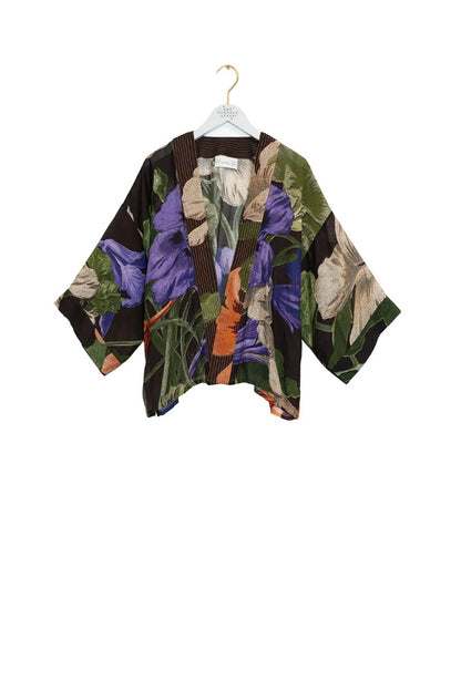 Kort kimono Nasturtium Black