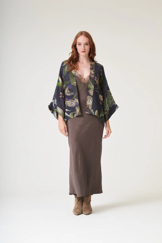 Kort kimono ull