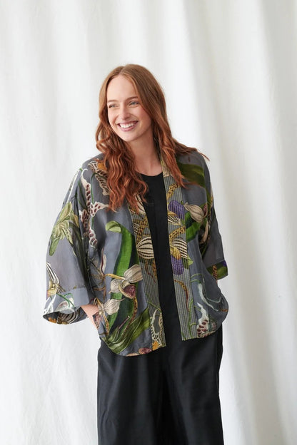 Kort kimono Orchid Grey - One hundred stars - Mönstrad - One - onekimorchidgrey - One