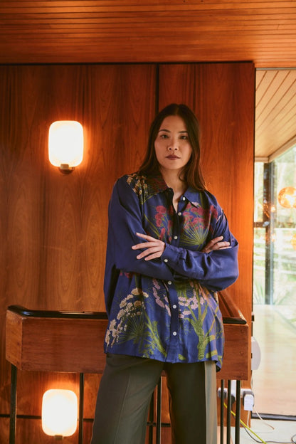 Oversized shirt Parsleyseed Navy - One hundred stars - Flerfärgad - One - Oneshirtparsleyseednavy - One