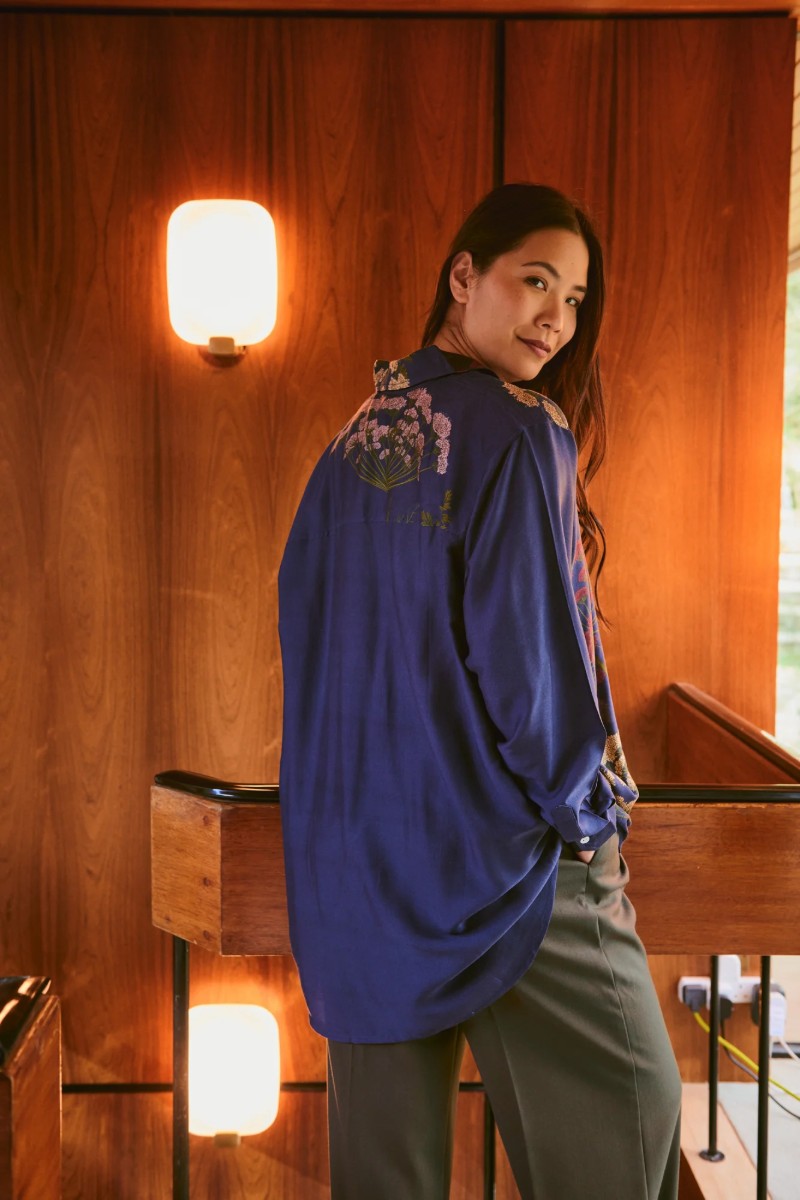 Oversized shirt Parsleyseed Navy - One hundred stars