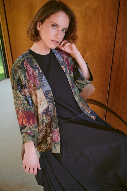 Kort kimono ull