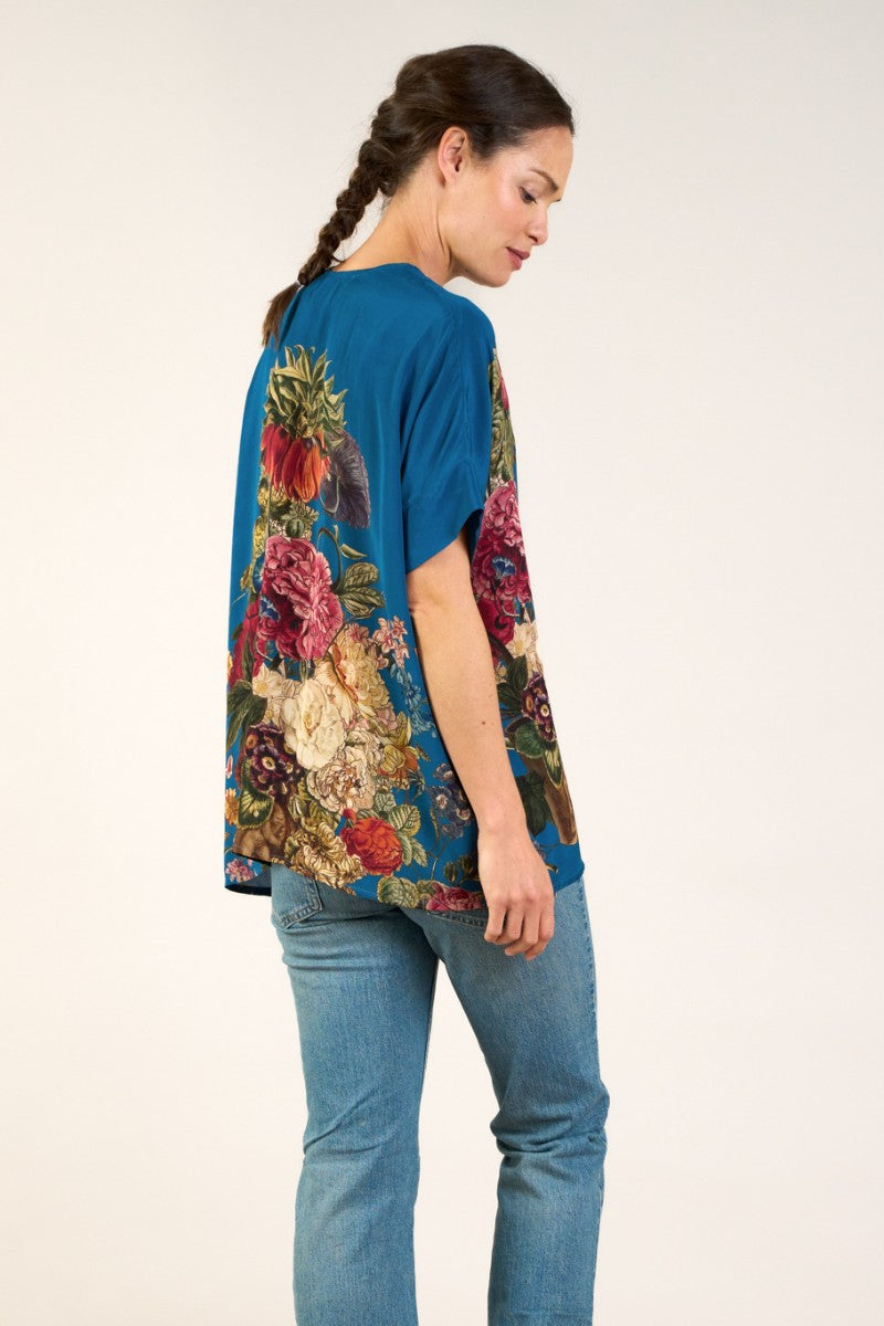Tea blouse Primula Teal - One hundred stars