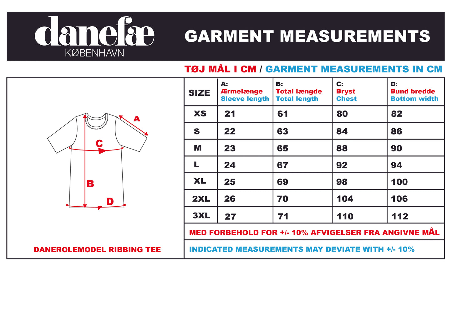 T - shirt Ribbing Role - Danefae