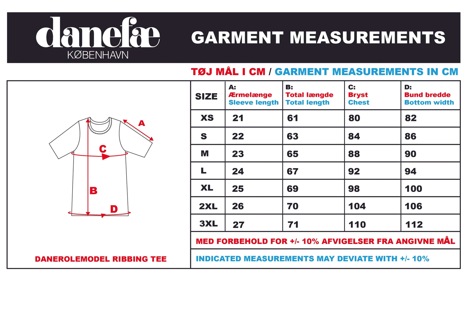 T - shirt Ribbing Role - Danefae