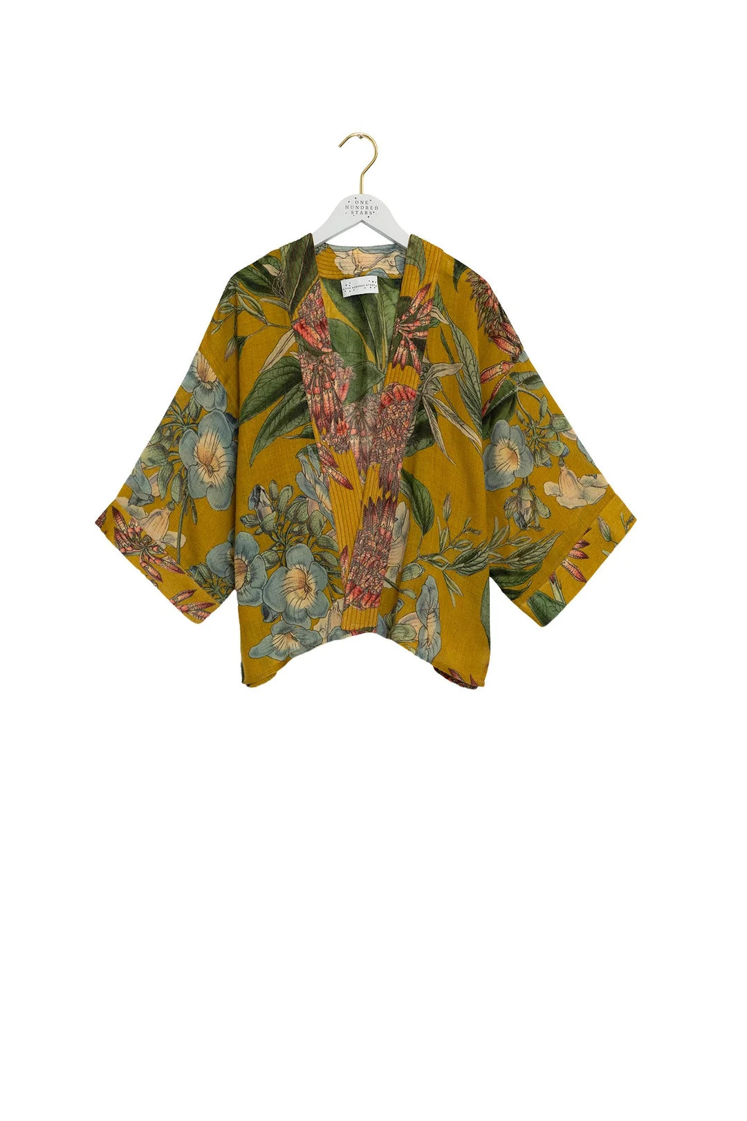 Kort kimono Wool Rhodoleia Gold - One hundred stars