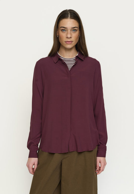 Skjortblus Freedom - Soft rebels - Röd - XS - SR420vinröd - XS