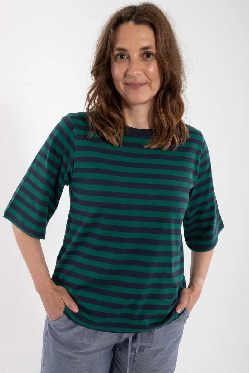 T - shirt Basic Glad - Danefae - Flerfärgad - XS - Danebasicgladtee - blågrön - XS