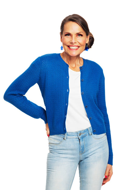 Sigrid cardigan - Cissi och Selma - Blå - XS - CoSsigridcardigan - havblå - XS