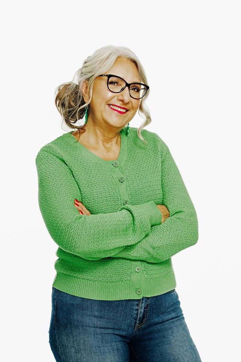 Sigrid cardigan - Cissi och Selma - Grön - XS - CoSsigridcardigan - björkgrön - XS
