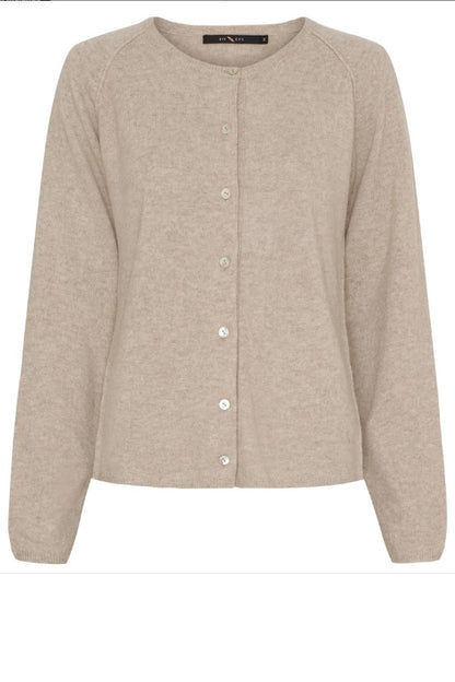 Cashmerecardigan - BTF Copenhagen - Beige - XS - BTF50067 - Crememelange - XS