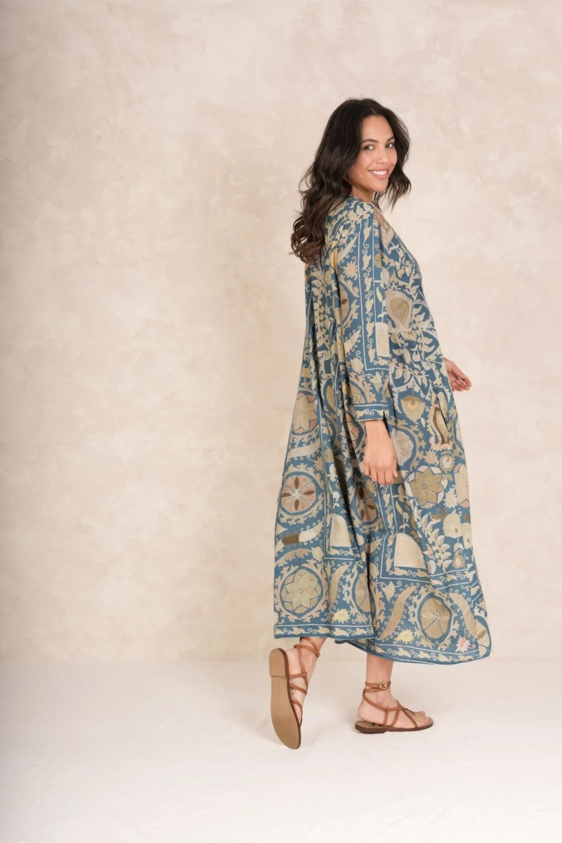 Pleat dress Susani Blue