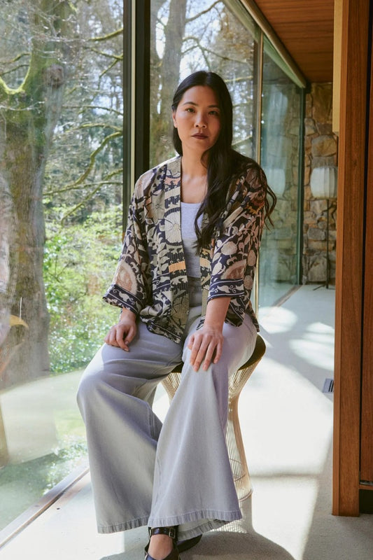 Kort kimono - One hundred stars
