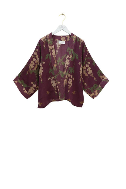 Kort kimono Wool Wisteria Plum