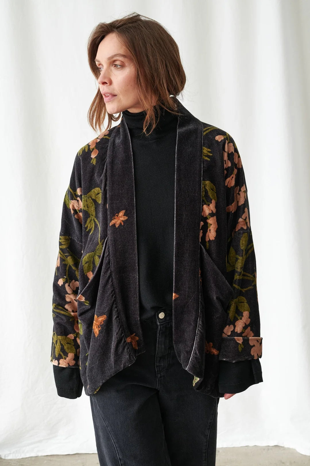 Sammetsjacka Wisteria Black - One hundred stars - Flerfärgad - One - Onesammetsjackawisteriablack - One