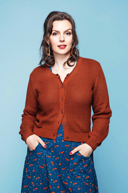 Sigrid cardigan - Cissi och Selma - Brun - XS - CoSsigridcardigan - kotte - XS