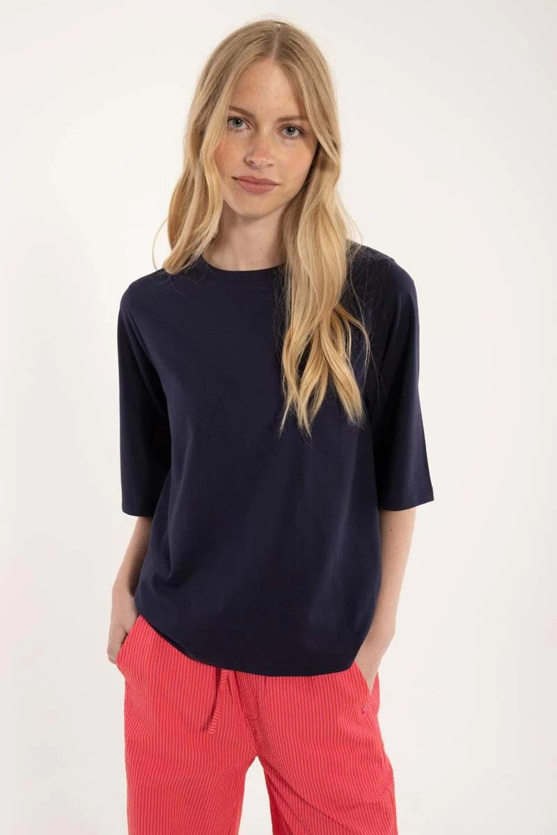 T - shirt Basic Glad - Danefae - Marin - XS - Danebasicgladtee - marin - XS