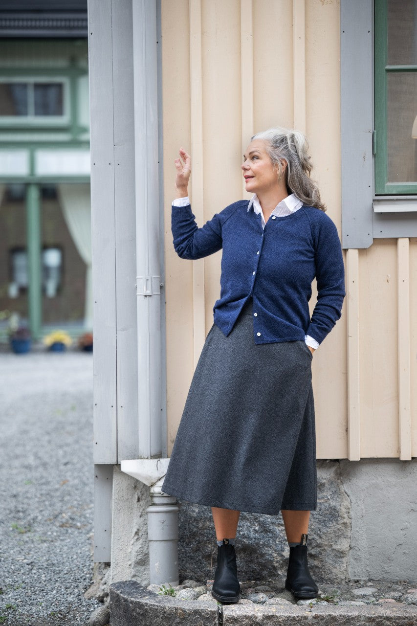 Cashmerecardigan - BTF Copenhagen - Marin - XS - BTF50067 - midnbluemel - XS