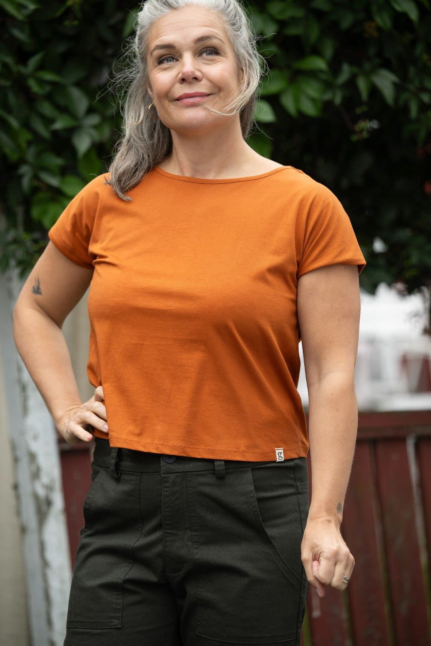 Tee Karen - Grobund - Apelsin - S - Gro1816 - rost - S