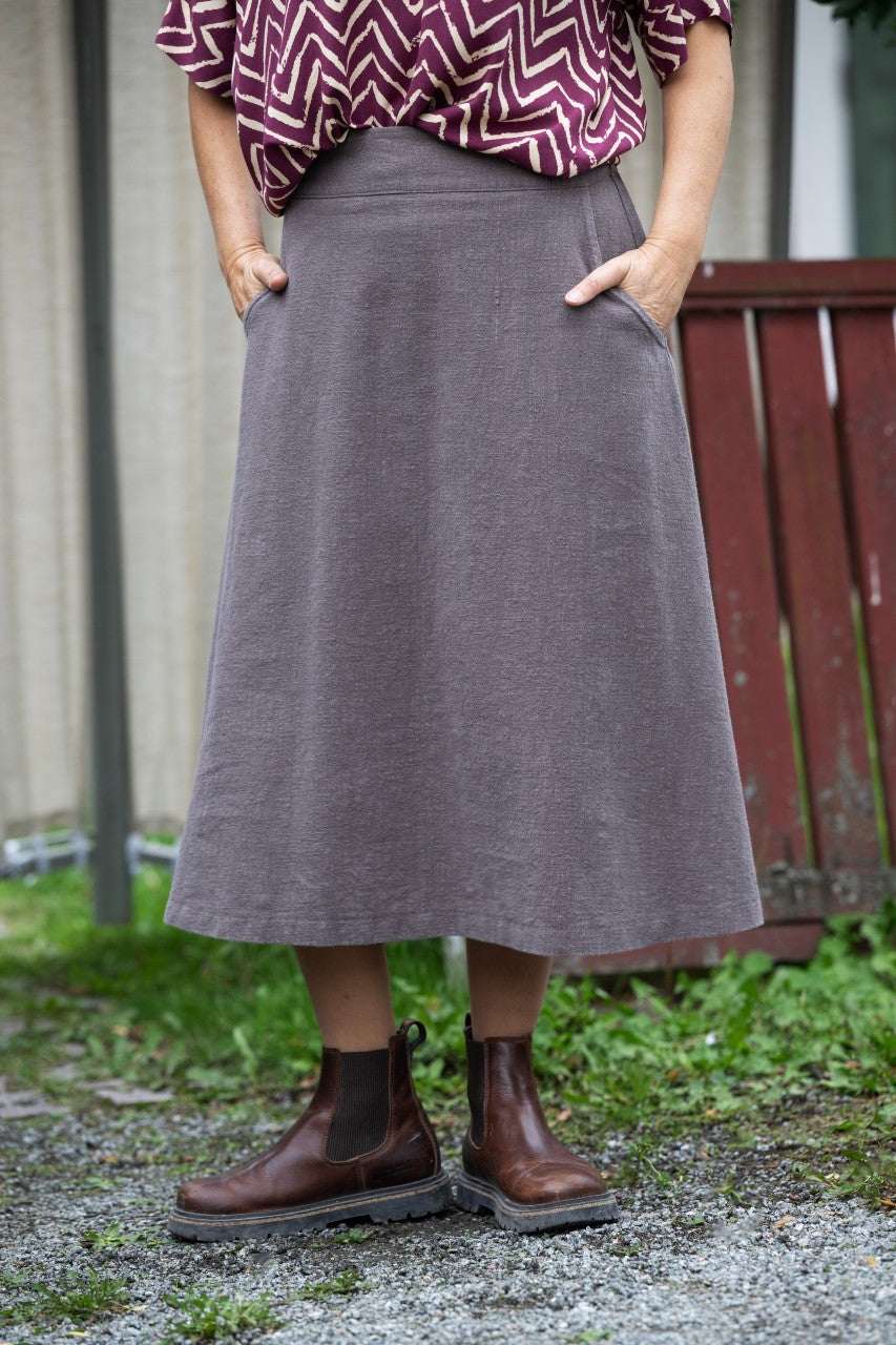 Klockad linkjol - Karin Sömmare - Brun - XS - 426E - nougat - XS
