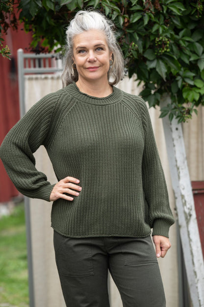 Bomullströja - Blueberry - Grön - 1 - BlueBB023 - moss - 1