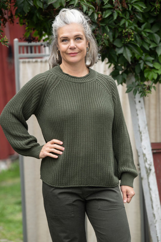 Bomullströja - Blueberry - Grön - 1 - BlueBB023 - moss - 1