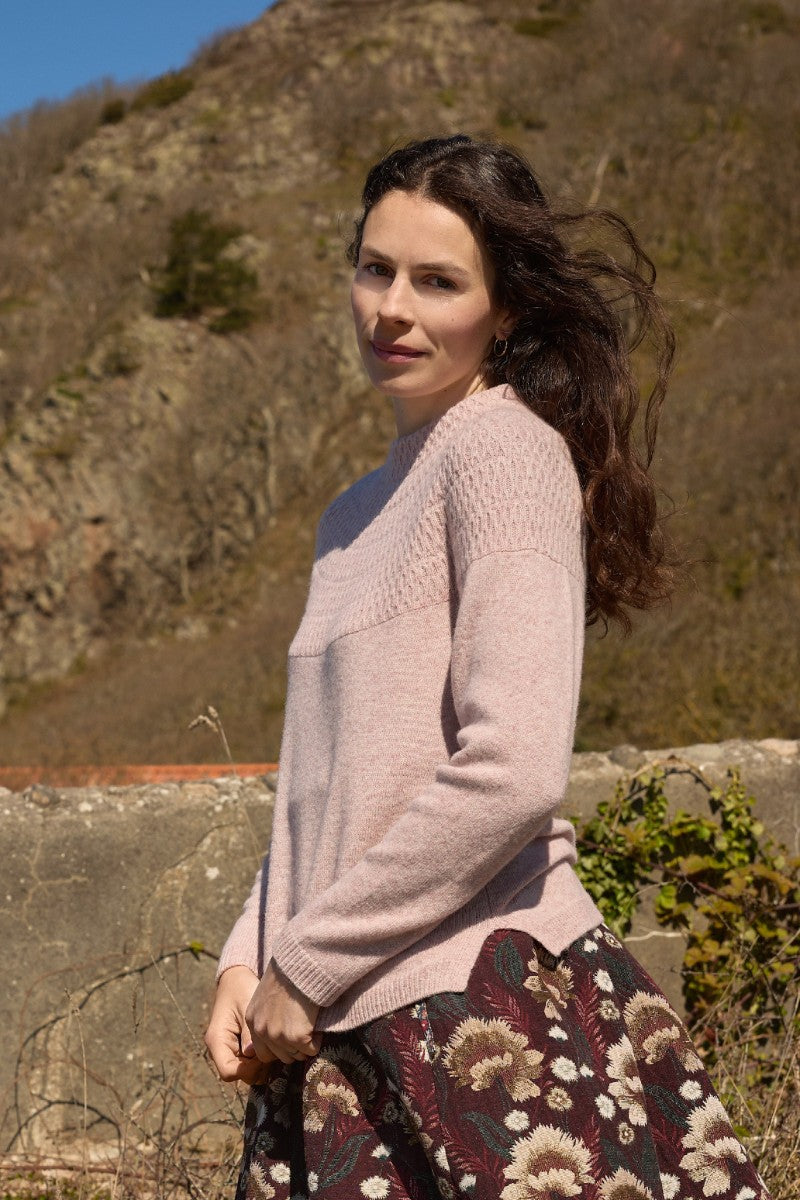 Ulltröja Koren - Karin Sömmare - Rosa - S - Mankoren - rose - S