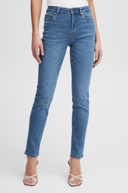 Jeans Emma med rakt ben 30" långa - Pulz